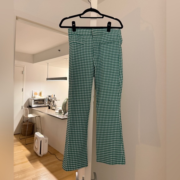 Zara Checkered Green Trousers - Picture 3 of 5
